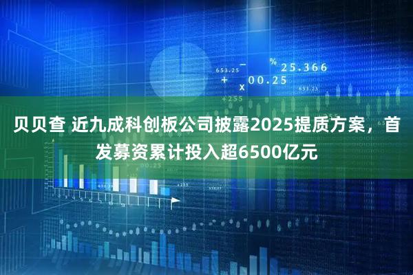 贝贝查 近九成科创板公司披露2025提质方案,首发募资累计投入超6500亿元